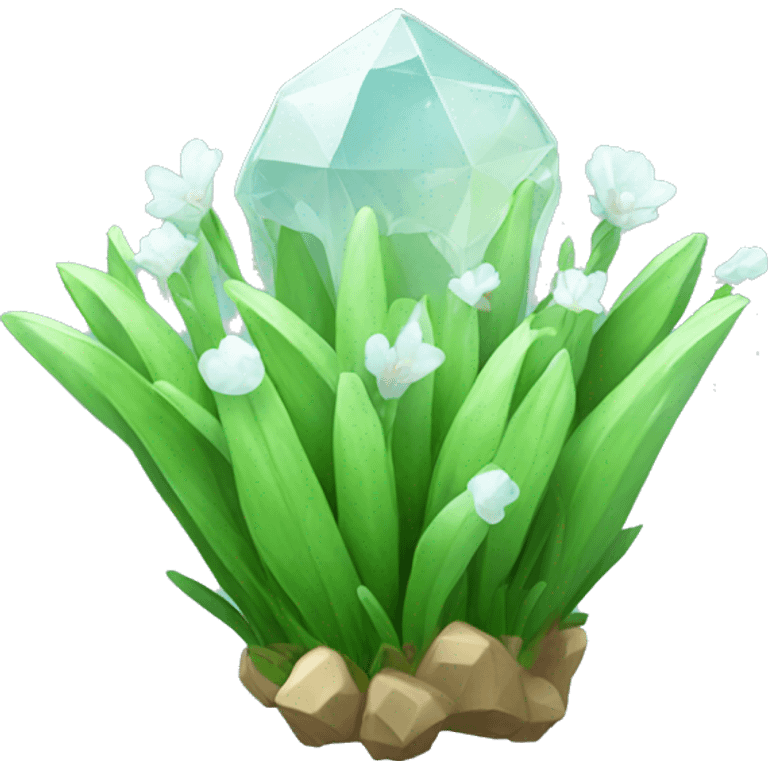 Grass flower crystal  emoji