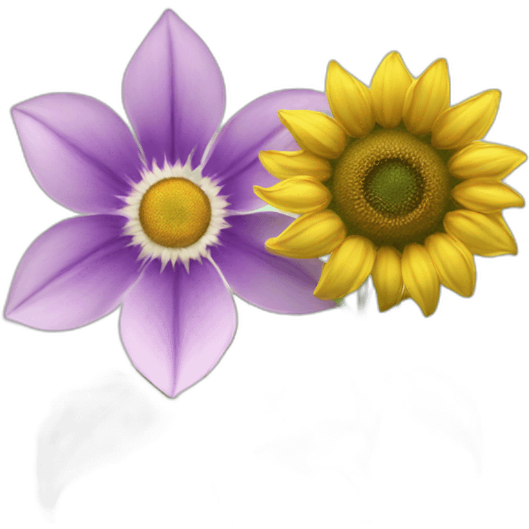 Moonflower and sunflower emoji