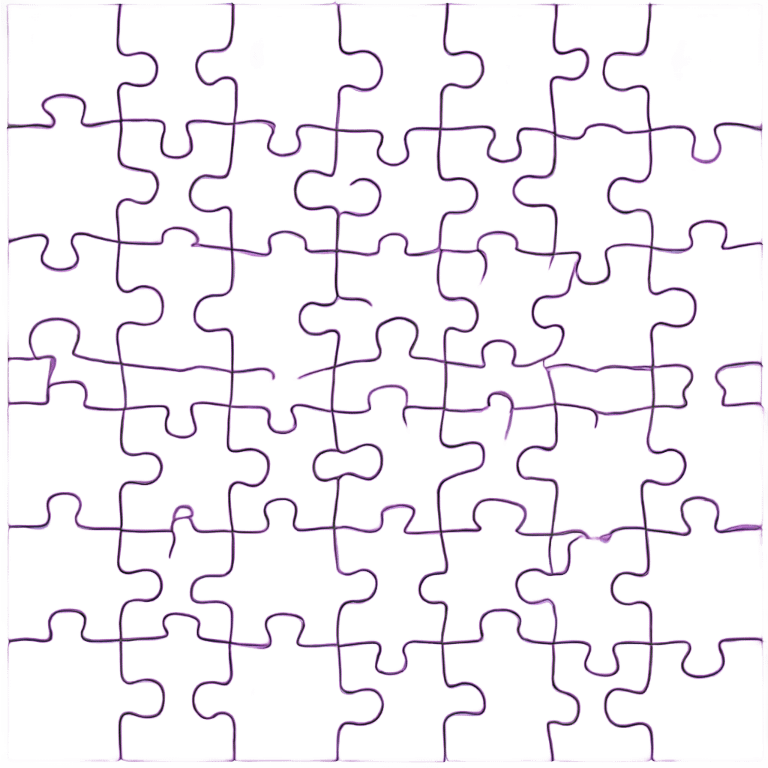 Purple goofy puzzle emoji