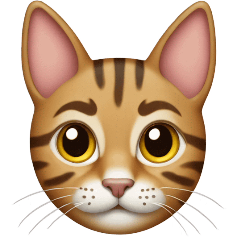 tabby cat with one little ear emoji