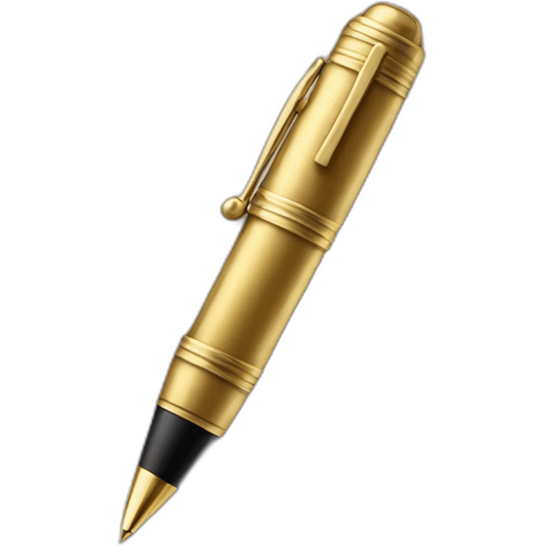 gold and black old pen emoji