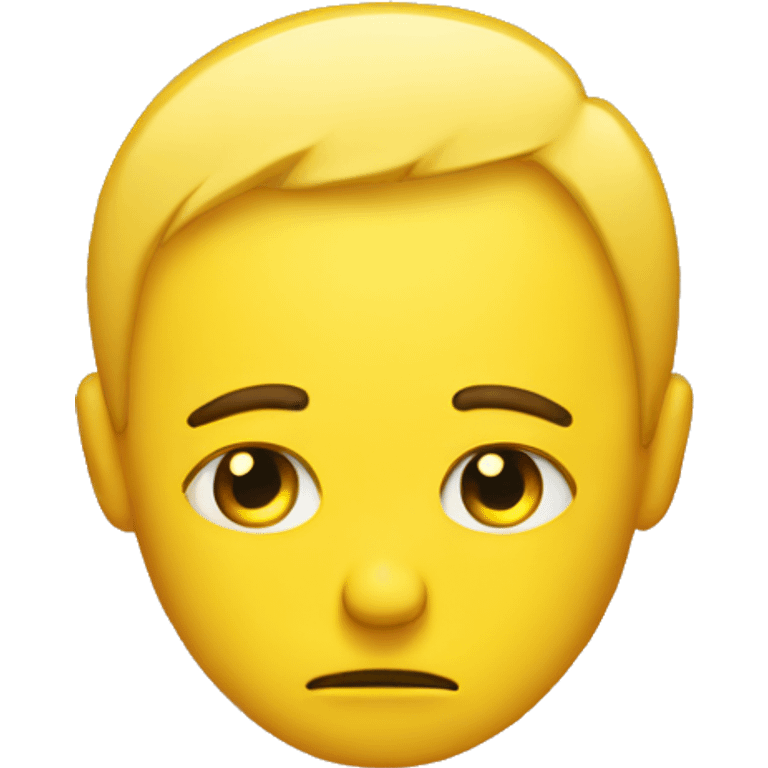 Sad and disappointing yellow emoji  emoji