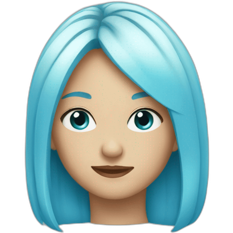 Haare blau emoji