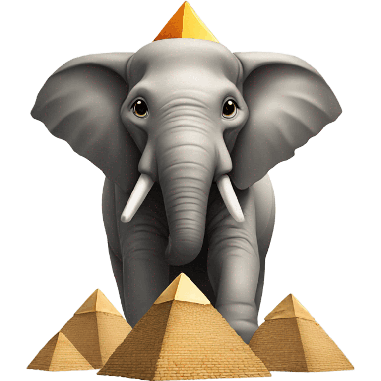 Elephant with a pyramid emoji