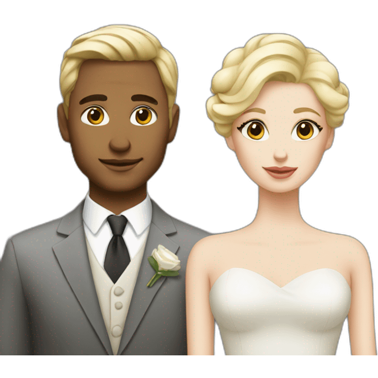 elegant white couple emoji