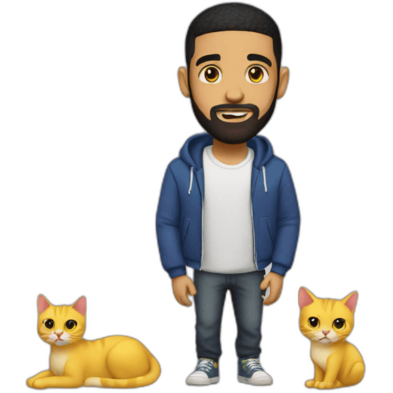 drake with yellow cat emoji