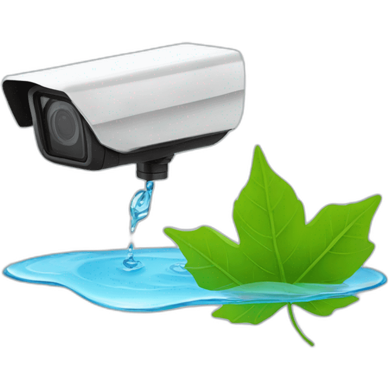 security-ptz-camera-and-leaf-floating-on-water-block emoji