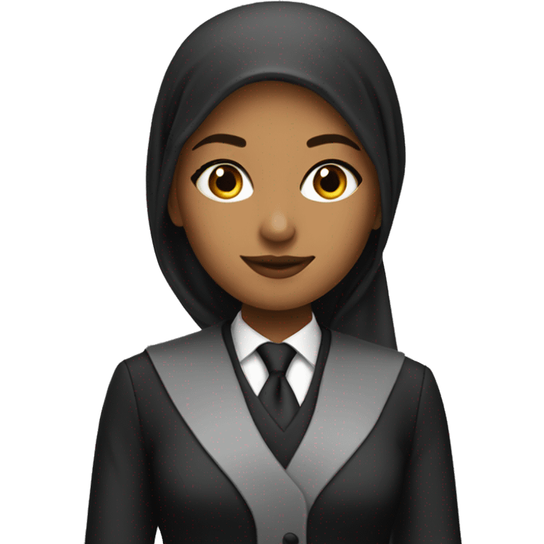 Beautiful Muslim girl lawyer emoji