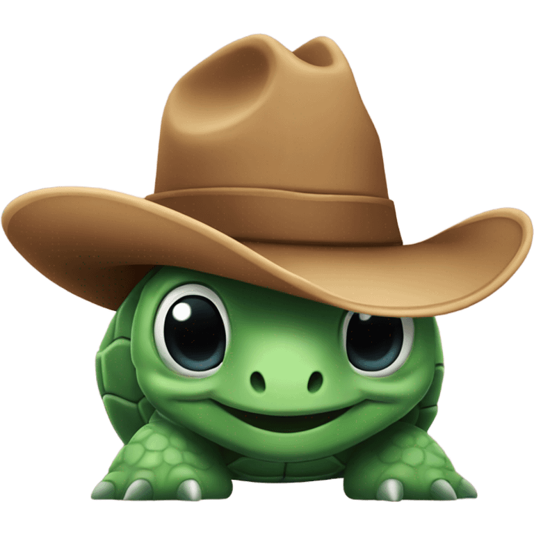 Turtle wearing a cowboy hat  emoji