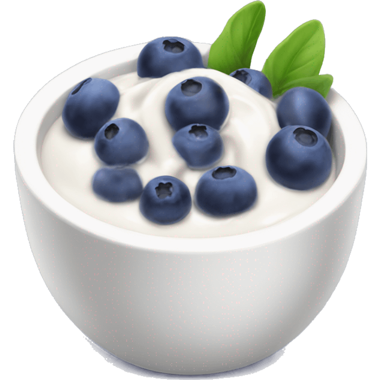 yoghurt bowl with blueberries emoji