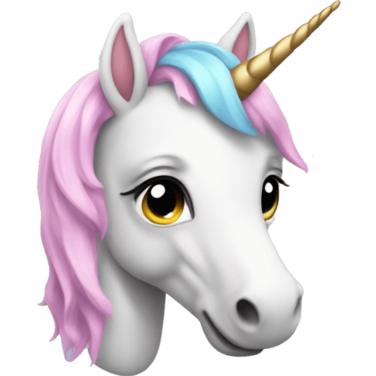 Unicornio con pastel emoji