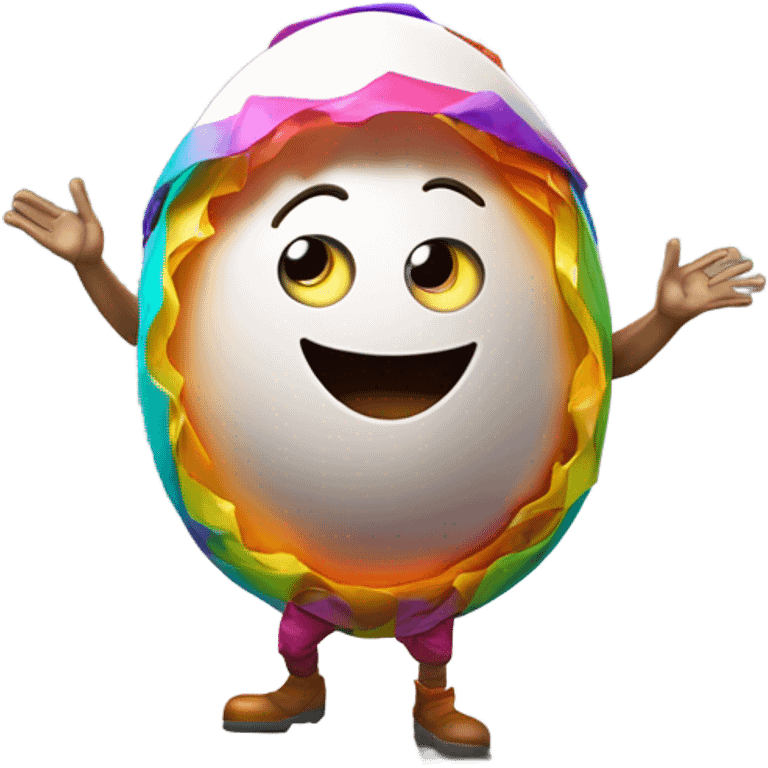 Egg man Danceing emoji