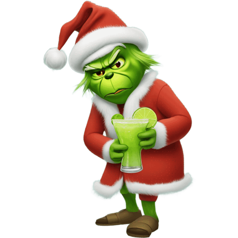 grinch holding margarita emoji