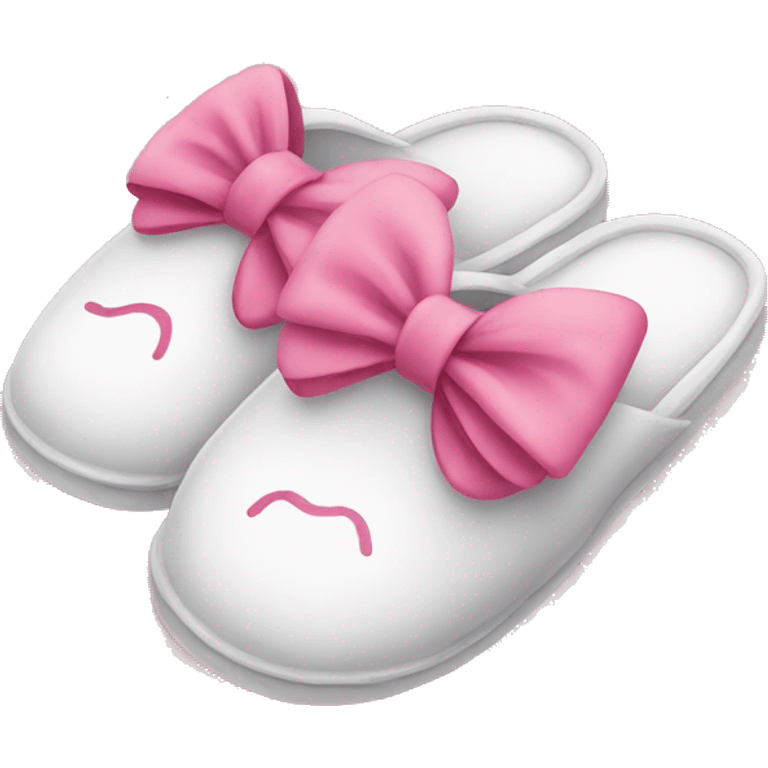 Slippers with a pink bow emoji