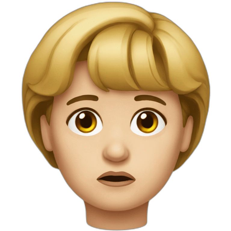 angela merkel sad emoji