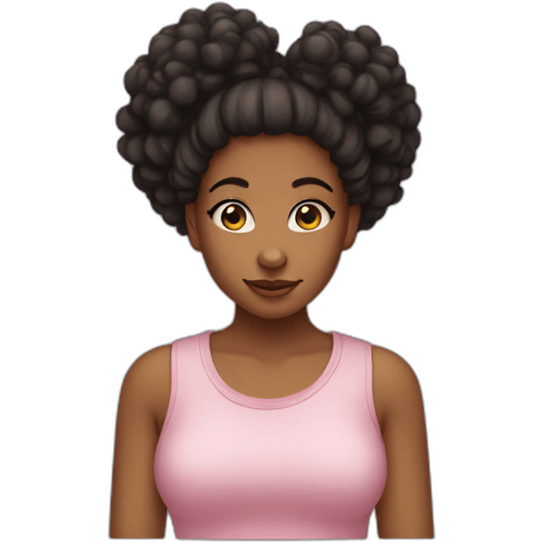 girl with afro puffs emoji