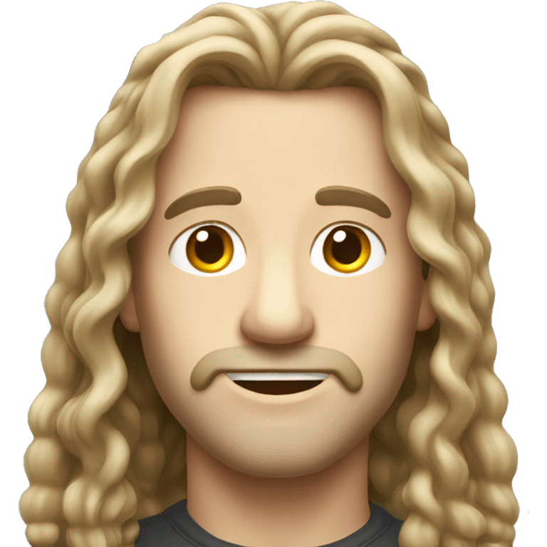 long hair, man,  emoji