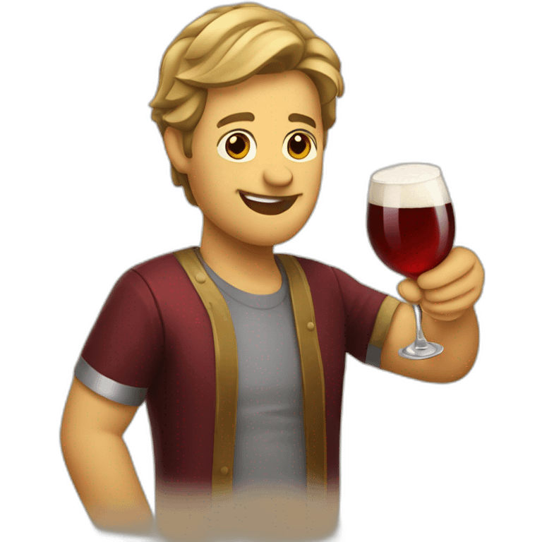 a beer drinking wine emoji