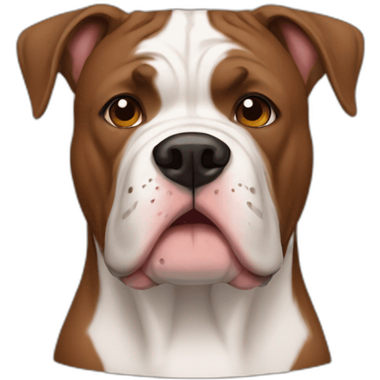 all brown american bulldog dog emoji