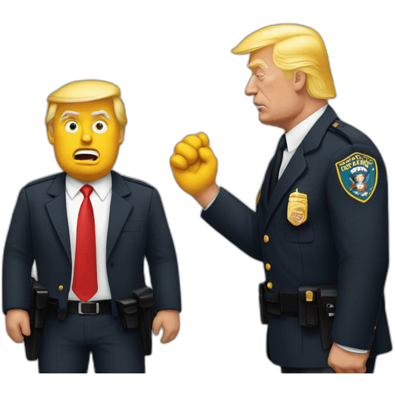 trump-getting-arrested emoji