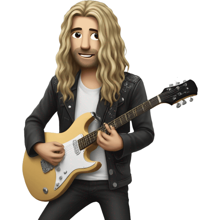 licorn guitaris with a long hair guy emoji