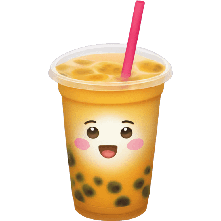 Aesthetic passion fruit bubble tea  emoji