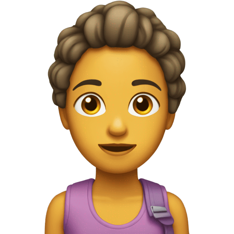 Chica con pelo largo y lacio  emoji