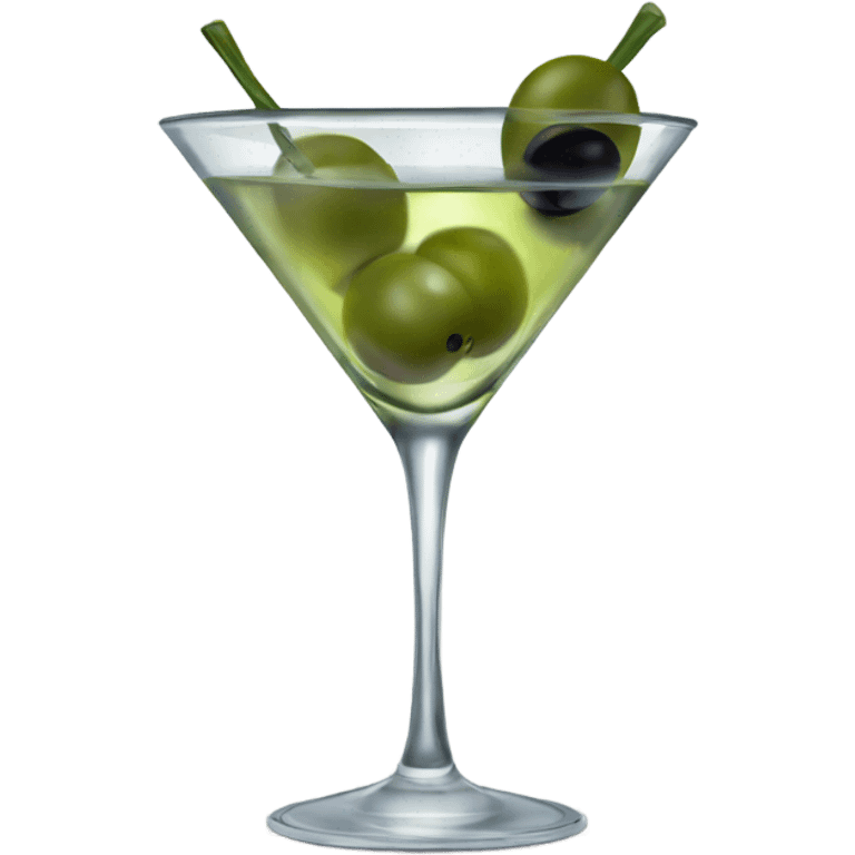 Clear martini with olives  emoji