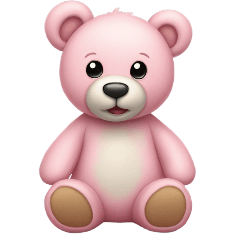 pastel pink teddy bear emoji