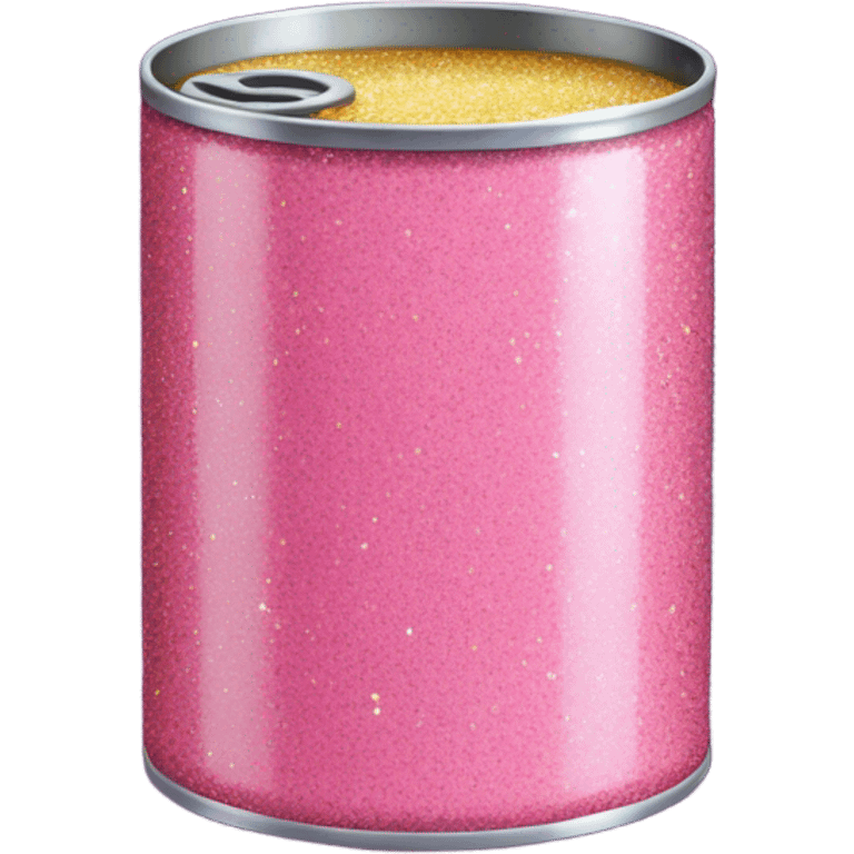 Pink soup can with glitter  emoji