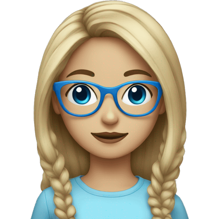 girl with cat and blue glasses emoji