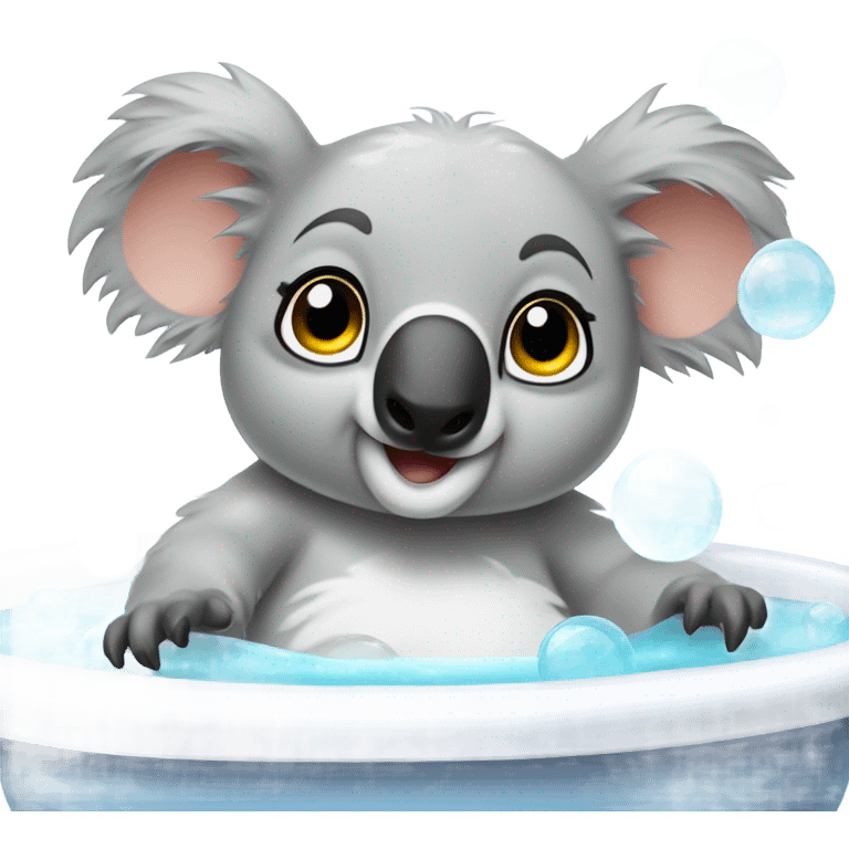 Koala taking a bubble bath emoji