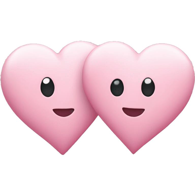 two pastel pink hearts emoji