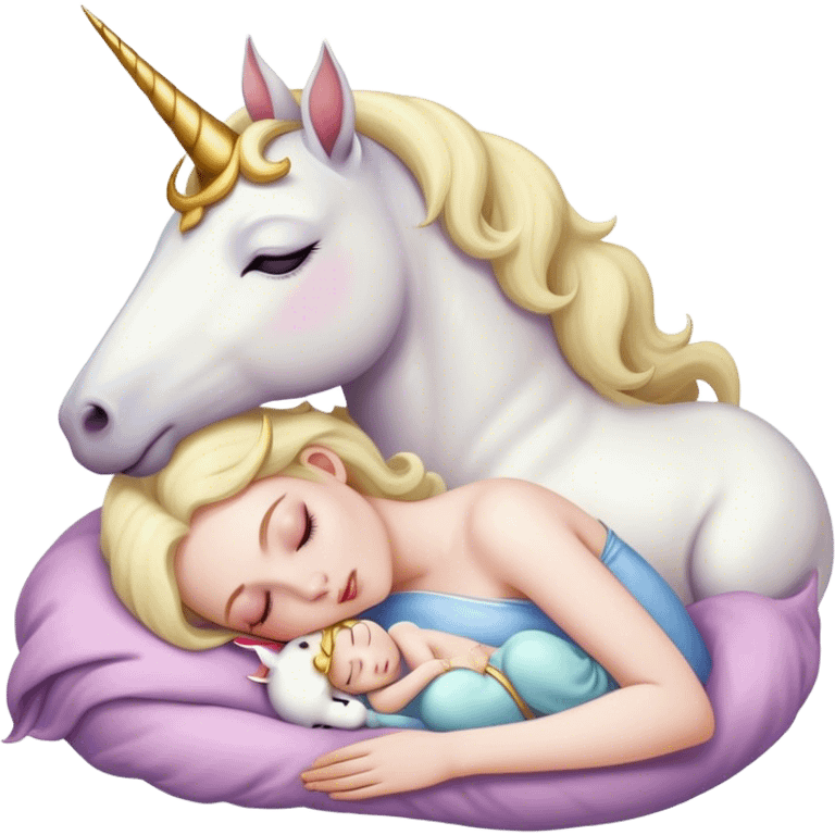 Sleeping princess unicorn  emoji