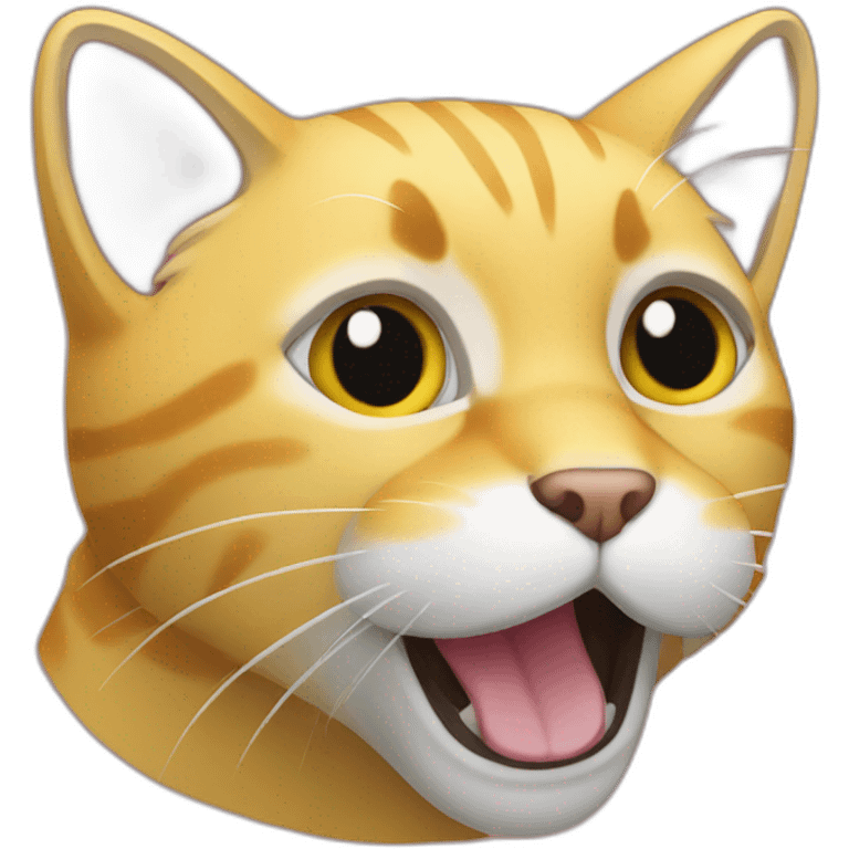 default yellow cat with paw over mouth emoji