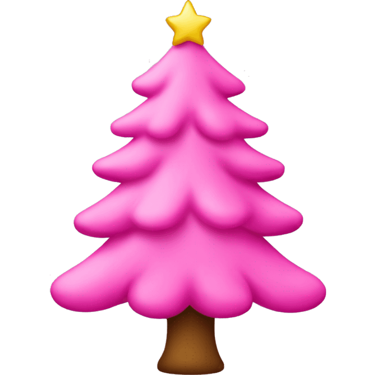 A pink chrismas tree emoji