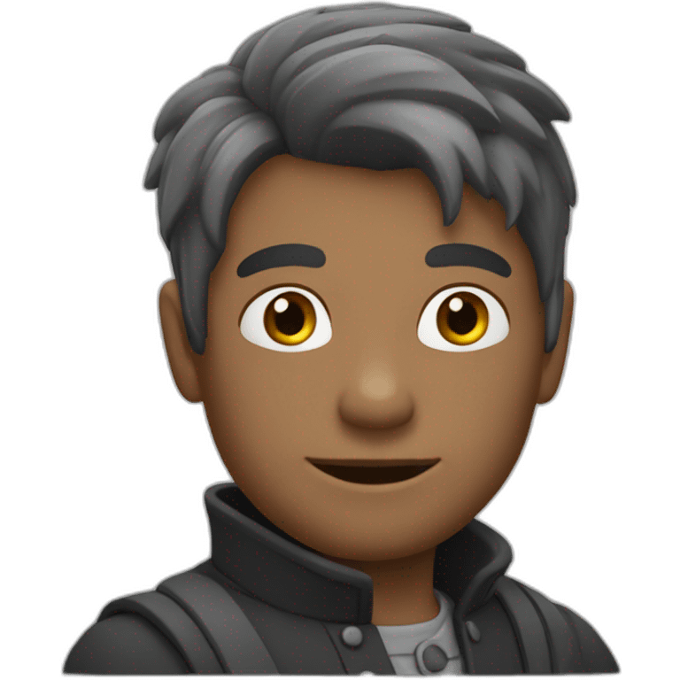 homme chauve avec bsrbe emoji