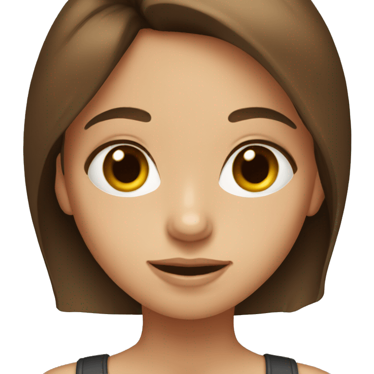 girl with brown hair portrait emoji