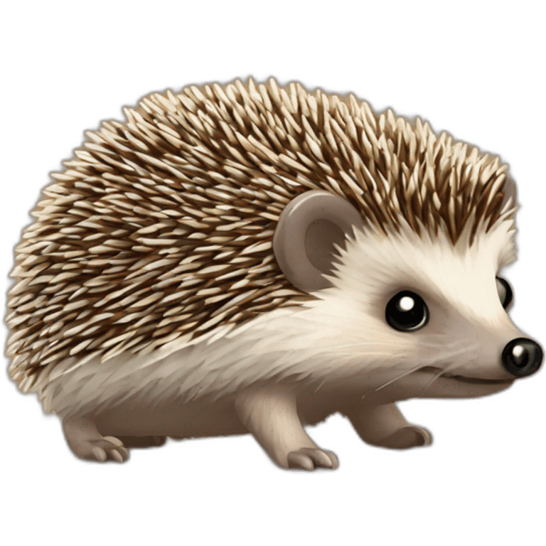 Hedgehog cross-stitching emoji