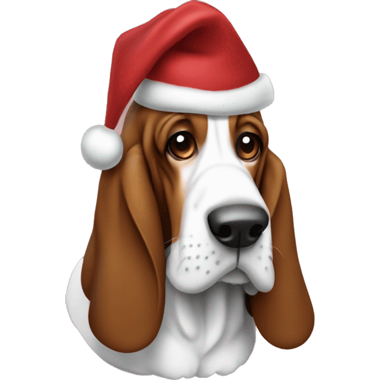 Basset hound christmas emoji