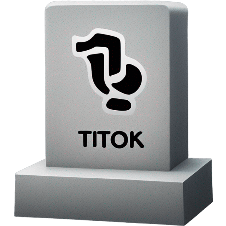 A tombstone with TikTok’s name on it emoji