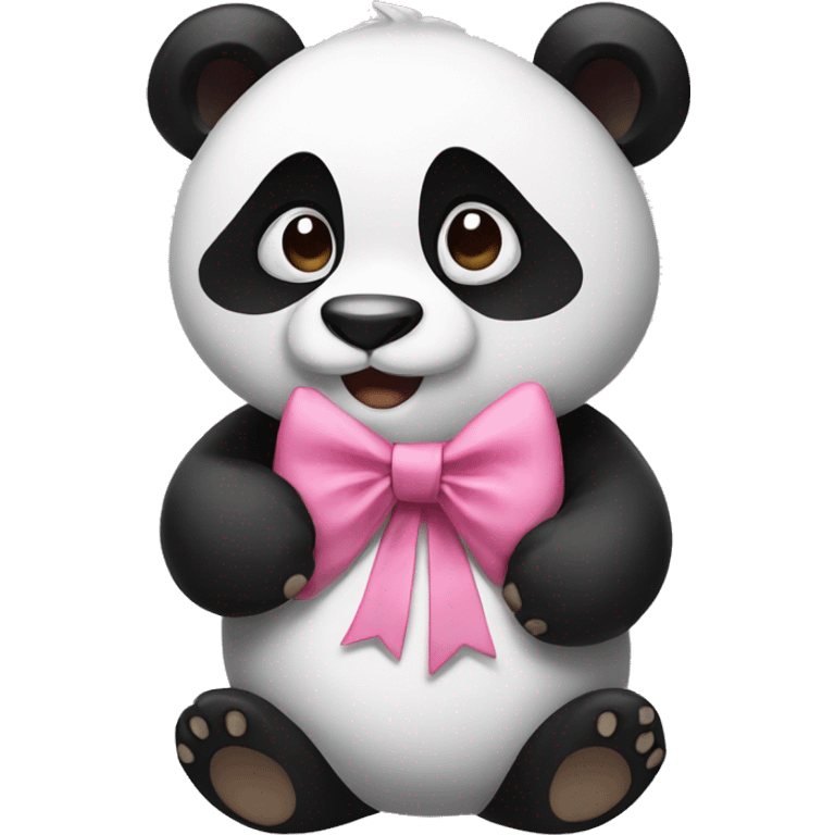 panda with a rosa bow  emoji