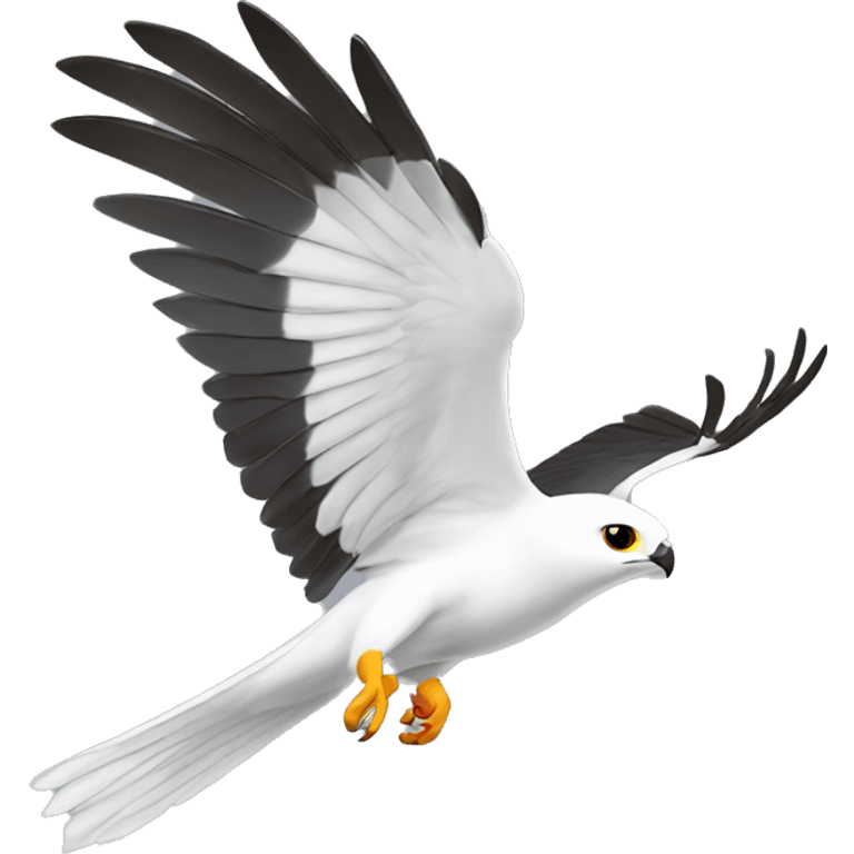 white-tailed kite bird in flight emoji