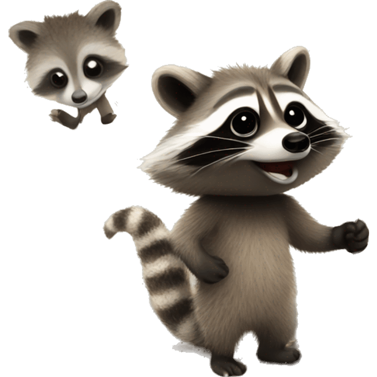 raccoon and hedgehog painting pictures  emoji