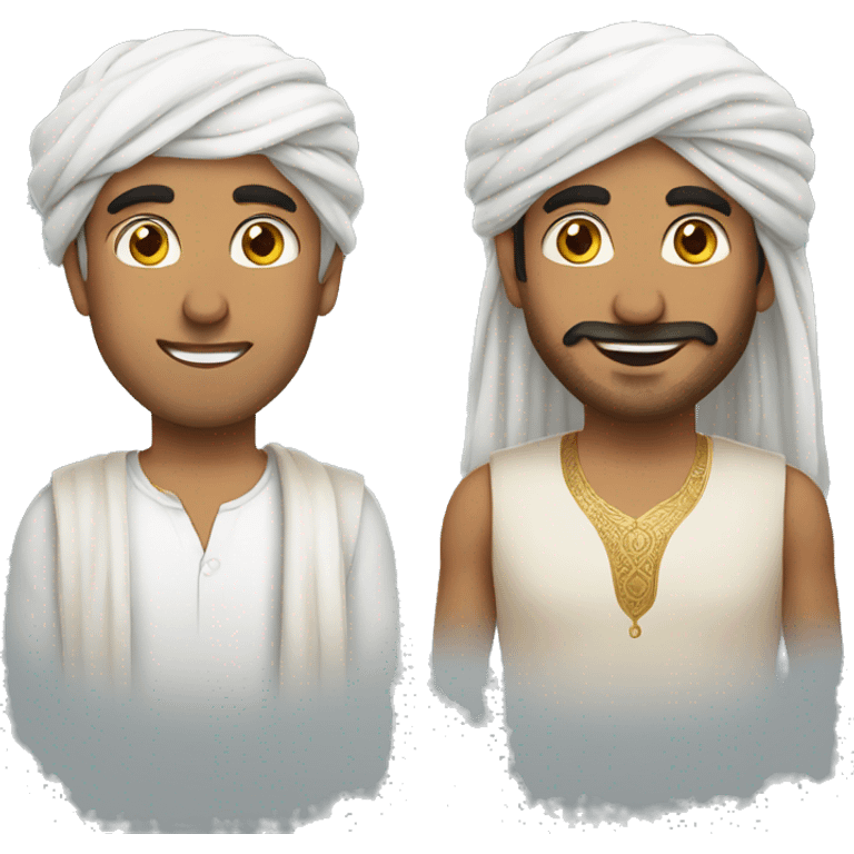 Indian and Arab guy as same emoji