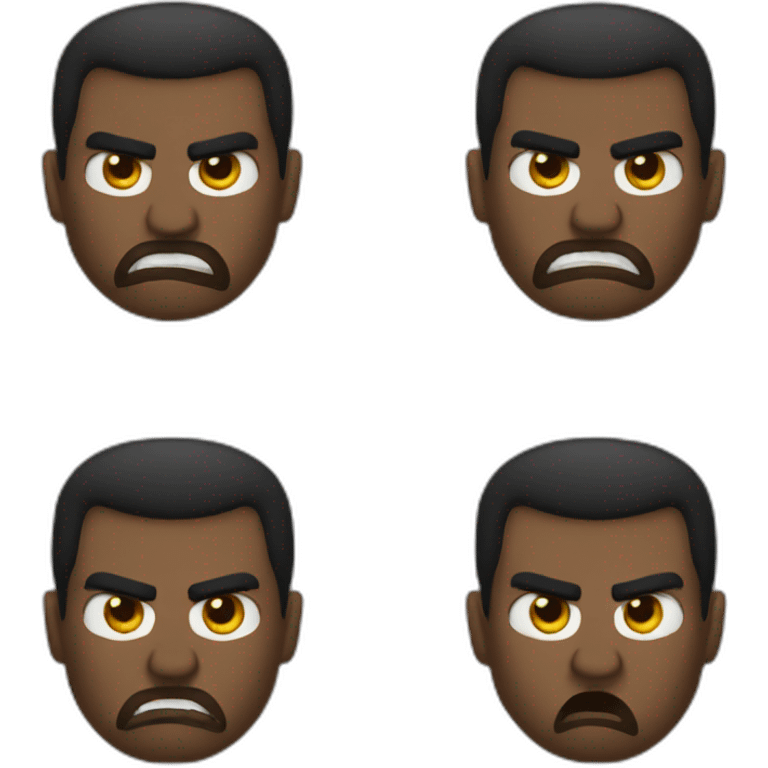 angry kanye face emoji