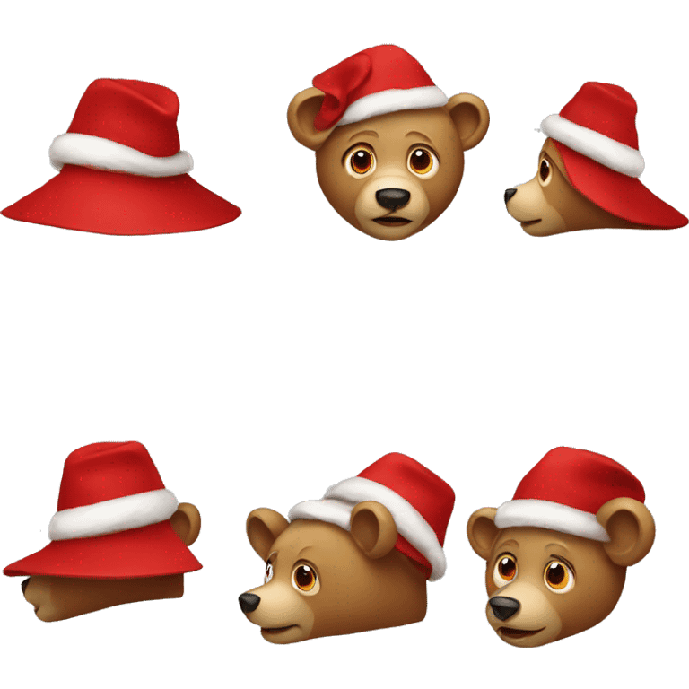 bear wearing red hat emoji