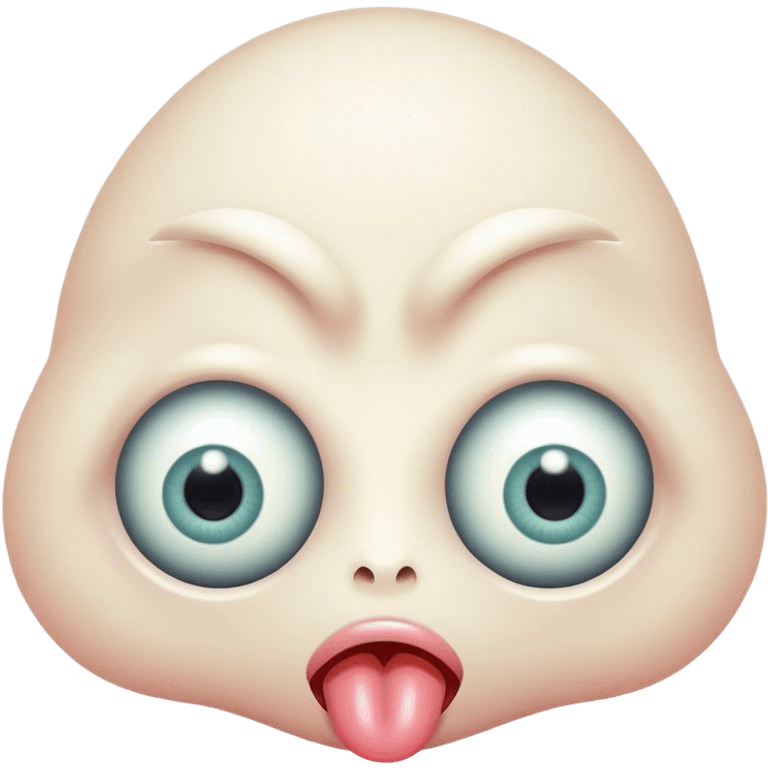 Eyeballs with tongues as pupils  emoji