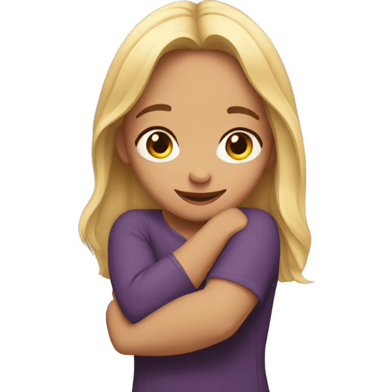 Girl hugging  emoji