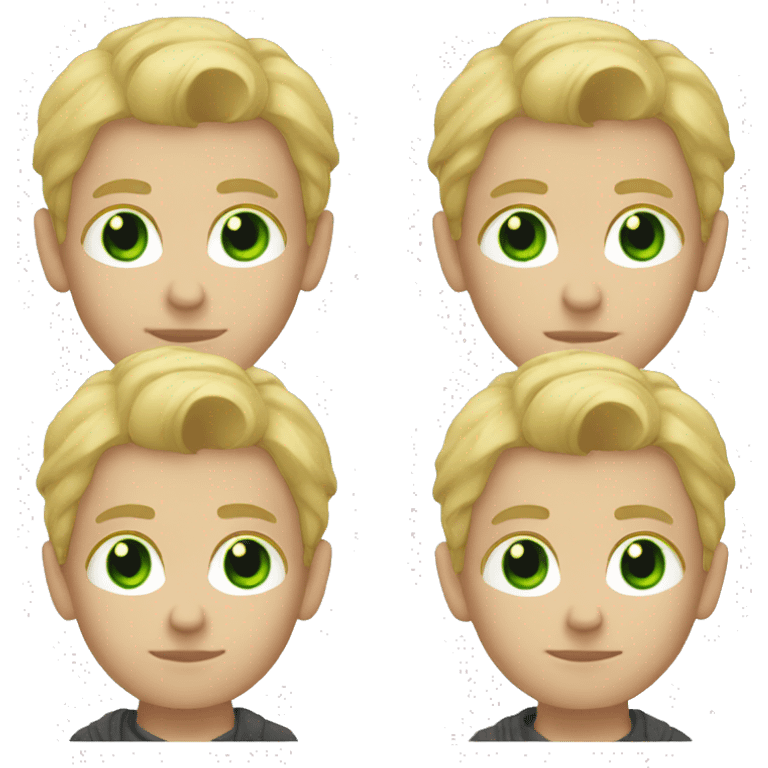 Blonde hair boy green eyes emoji